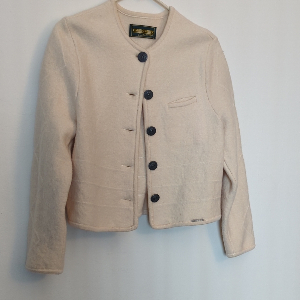 Geiger Cream Wool Blazer
